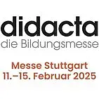 Didacta - Die Bildungsmesse als schwarzer Schriftzug auf weißem Hintergrund mir Datum und Ort