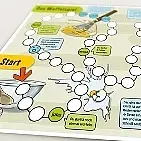 Ansicht Spielplan mit Spielfiguren