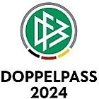 Das Logo des Deutschen Fußballbundes mit dem Schriftzug: Doppelpass 2024