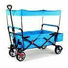 Blauer Bollerwagen