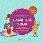 Familienyoga-Karten-Set mit Bild von Mutter und Kind im Schneidersitz