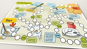 Ansicht Spielplan mit Spielfiguren