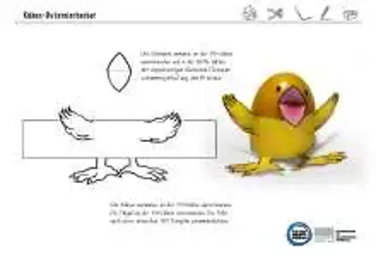 Ansicht der Bastelvorlage für einen Küken Eierbecher