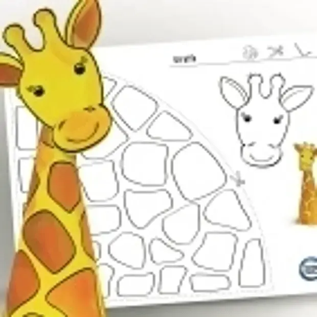 Bastelvorlage Giraffe