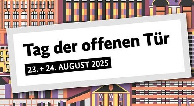 Grafik der Bundesregierung mit Datum des Tages der offenen Tür am 23. und 25. August in Berlin