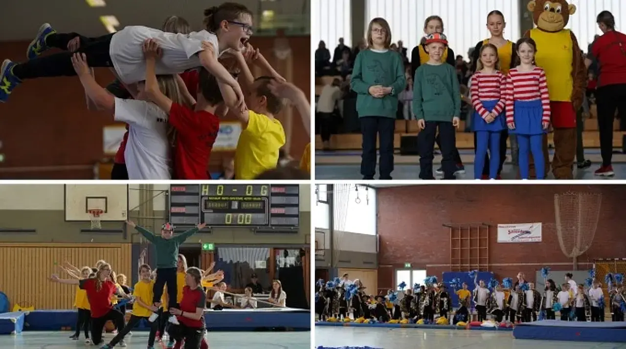 Collage mit Elementen aus der Kinderturn-Show