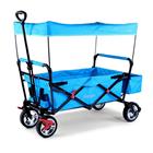 Blauer Bollerwagen