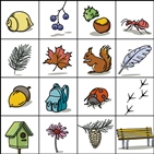 Ansicht der Bingo Version für den Besuch im Wald