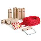 Die Materialien des Spiels Teamturm - Holzblöcke zum aufeinander stapeln